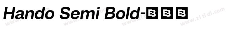 Hando Semi Bold字体转换